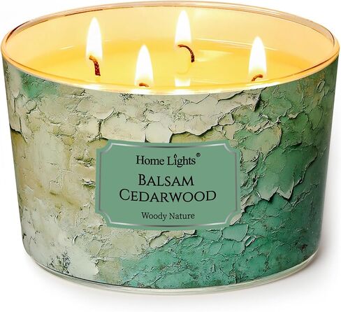 HomeLights Scented Candles for Women & Men, 18oz Candle Jars Aromatherapy 4-Wick Candle, Ideal for Industrial Chic Home Decor and Gifts, Cashmere Warm Vanilla in Saudi Arabia