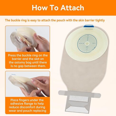 15 PCS Colostomy Bags, Two-Piece Ostomy Bags 15mm-57mm Cut-to-Fit Stoma Ostomy Supply, Ultra-Soft Cloth Backing with 1.3X Leakproof Hydrocolloid Barrier (10 Pouches + 5 Flanges) in Saudi Arabia