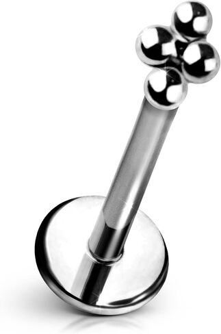 Cords Club Atomic Love Flat Back Stud – ASTM-F136 Implant Grade Titanium - Push Pin Design for Sensitive Ears (Single Earring) in Saudi Arabia