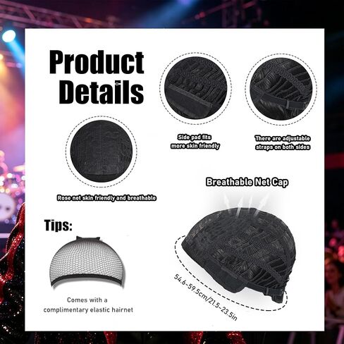 Men's Short Curly Wig Black Wet Look - 70s 80s Rock Star Cosplay Costume Hairpiece - Synthetic Tightly Coiled Afro Wigs for Halloween Party Stage Performance in Saudi Arabia