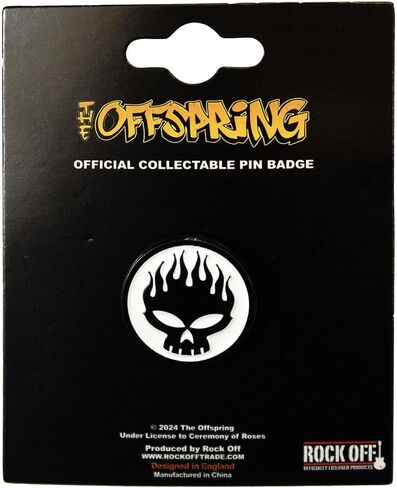 The Offspring Skull Band Logo Pin Badge Size One Size in Kuwait