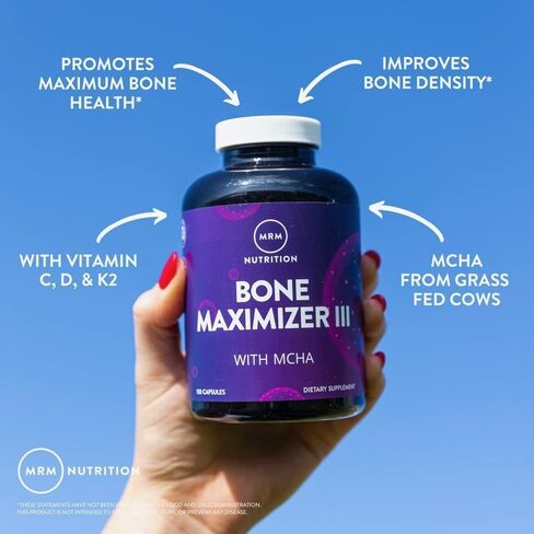 MRM Nutrition Bone Maximizer® III | مع MCHA + فيتامين د3 + فيتامين ك2 | صحة العظام | فاعلية عالية | الفيتامينات والمعادن الرئيسية للعظام | 50 حصة in Kuwait