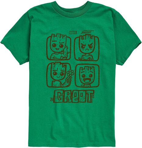 Marvel Guardians of the Galaxy - Groot Grid - Toddler and Youth Short Sleeve Graphic T-Shirt in Kuwait