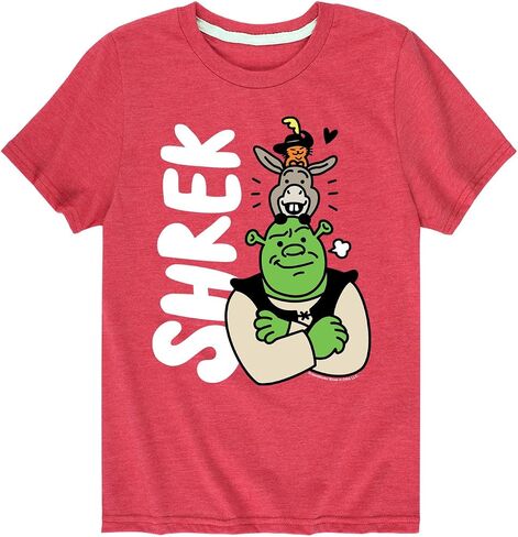 HYBRID APPAREL Shrek - Shrek Stacked Characters - Toddler & Youth Short Sleeve Graphic T-Shirt in Kuwait