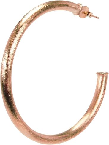 Sheila Fajl Small Everybody's Favorite 2 Inch Tubular Lightweight Hoop Earrings in Brushed 18k Rose Gold Plated in Saudi Arabia