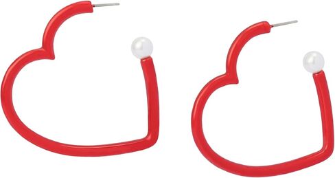 Betsey Johnson Jewelry Women's Love Spell Heart Hoop Earrings in Kuwait