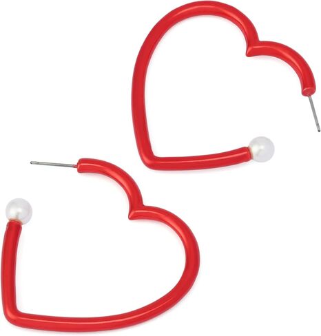 Betsey Johnson Jewelry Women's Love Spell Heart Hoop Earrings in Kuwait