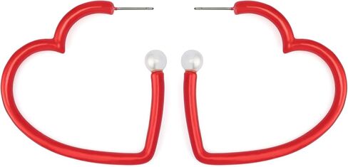 Betsey Johnson Jewelry Women's Love Spell Heart Hoop Earrings in Kuwait
