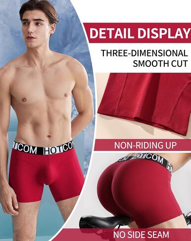 Men's Boxer Briefs,Boxer Briefs Mens Underwear Cotton Blend,Comfort Flex Waistband with Logo, Low Friction Support in Kuwait