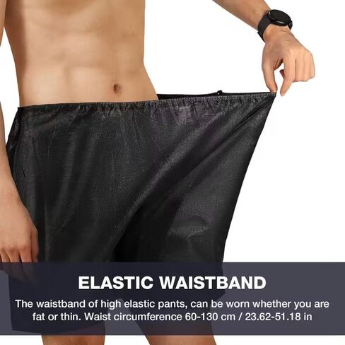 شورت بوكسر رجالي غير محدود للاستعمال مرة واحدة - 10 عبوات L/XL - بولي بروبيلين سبونبوند ناعم، ملفوف بشكل فردي، ملابس داخلية صحية للاستخدام في المنتجعات الصحية والسفر والمستشفى والتدليك والصالون باللون الأسود in Kuwait