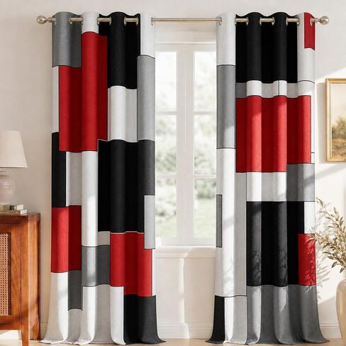 Burnt Orange 100% Blackout Curtains,Darkening Thermal Insulated Orange White Room Ombre Linen Blackout Curtains for Bedroom,84 Inches Long Drapes for Living Room Grommet Window Treatments,2 Panels in Saudi Arabia