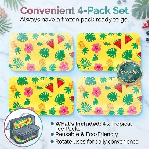 Portable ice pack Insulated, Lightweight Thermal Cooler Tote with Cute Fruit Design, Durable Reusable ice pack for Work Office Travel in Saudi Arabia