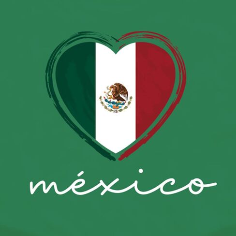 قمصان المكسيك للنساء قميص Love Mexico تي شيرت علم القلب المكسيكي in Kuwait