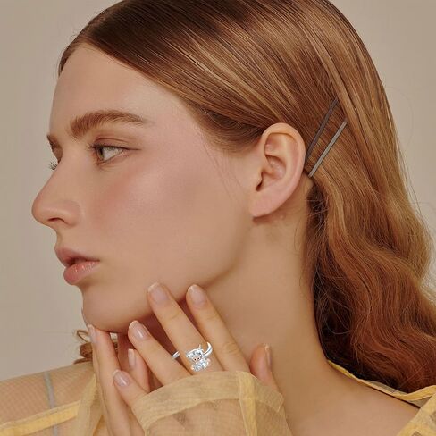Unique Highland Cow Ring for Women Adjustable Cute Animal Open Rings with Loving Heart Daily Party Jewelry in Kuwait