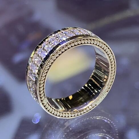 Fashion Versatile Cubic Zirconia Rings for Women Gold Color Engagement Jewelry in Kuwait