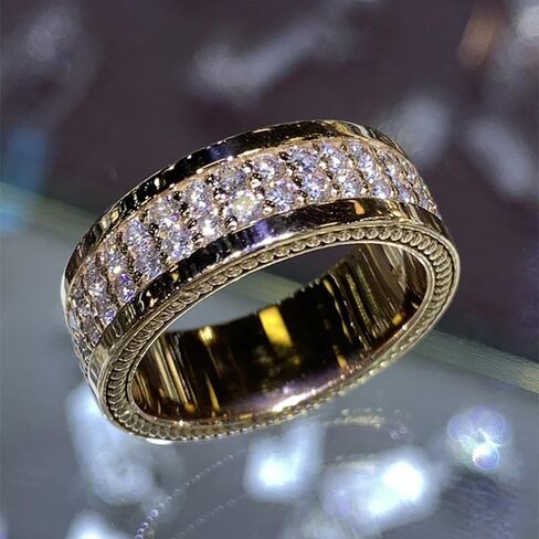 Fashion Versatile Cubic Zirconia Rings for Women Gold Color Engagement Jewelry in Kuwait