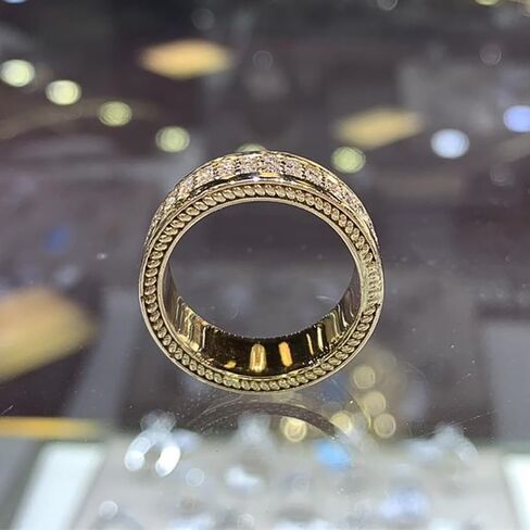 Fashion Versatile Cubic Zirconia Rings for Women Gold Color Engagement Jewelry in Kuwait