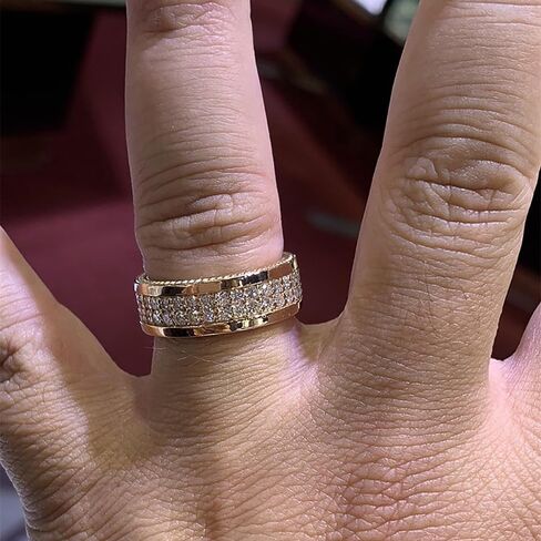 Fashion Versatile Cubic Zirconia Rings for Women Gold Color Engagement Jewelry in Kuwait