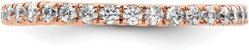 Solid 14k Rose Gold Lab Grown Diamond 1/2ct. Anniversary Wedding Band Eternity Ring Size 6 in Kuwait
