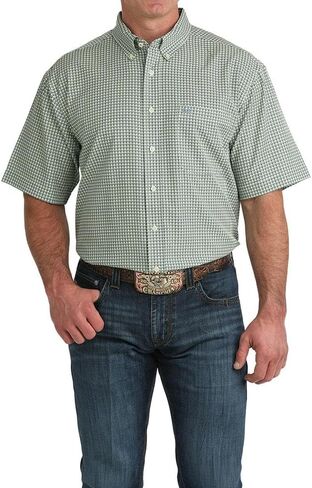 Cinch Men's Green Print ArenaFlex Short Sleeve Shirt in Kuwait