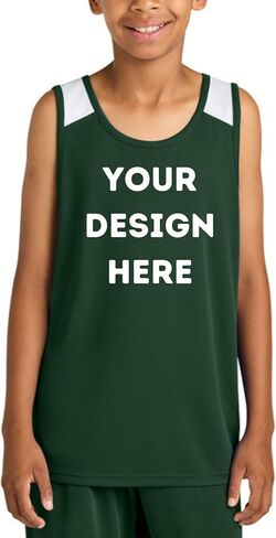 Custom Youth Track Tank Top - Personalized Boys & Girls Athletic Jersey - Moisture Wicking Team Training Top in Saudi Arabia