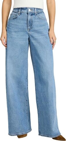 EXPRESS Women's High Waisted Relaxed Wide Leg Stretch Jeans - Light Wash in Saudi Arabia