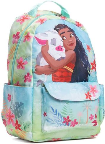 Wondapop Moana Backpack 15.5 Inch Junior Deluxe Nylon, Wayfinder’s Best Friend, Kids School Bag with Laptop Sleeve & Pockets in Kuwait