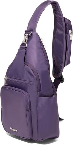 Baggallini Central Park Large Sling - 16.5x8.4 حقيبة كروس مع حزام كتف قابل للتعديل قابل للتحويل in Kuwait