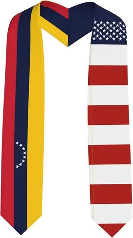 National Flag Graduation Stole, V-Shape Graduation Sash for Study Abroad International in Saudi Arabia