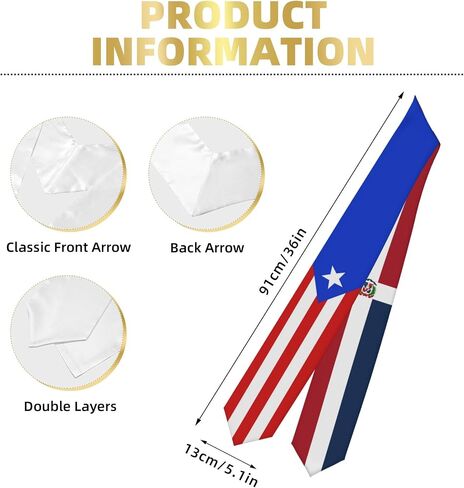 National Flag Graduation Stole, V-Shape Graduation Sash for Study Abroad International in Kuwait