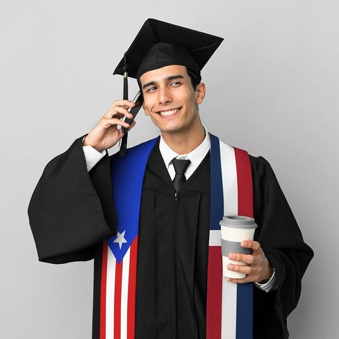 National Flag Graduation Stole, V-Shape Graduation Sash for Study Abroad International in Kuwait