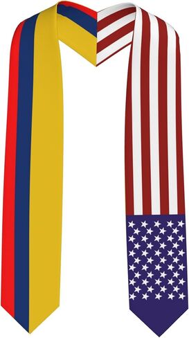 National Flag Graduation Stole, V-Shape Graduation Sash for Study Abroad International in Kuwait