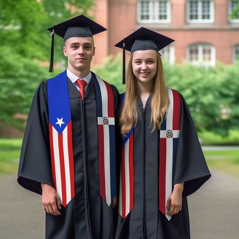 National Flag Graduation Stole, V-Shape Graduation Sash for Study Abroad International in Kuwait