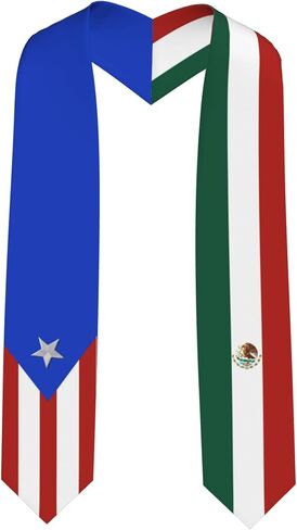 National Flag Graduation Stole, V-Shape Graduation Sash for Study Abroad International in Kuwait