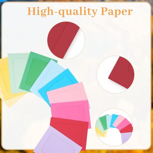 50 Pack Paper Picture Frames 4x6, 4x6 Photo Paper Holders DIY with Clips and Rope, Foam Picture Frames Cardstock Cardboard Hanger Kit Photo Banner for Crafts Display Wall Decor Party Supplies, Multi in Kuwait