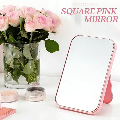 10 Pcs Spa Party Mirrors Sleepover Party Supplies for Girls Slumber Parties Supplies Pink Makeup Mirror Bulk for Sleepover Slumber Birthday Favors Gift (Pink) in Saudi Arabia