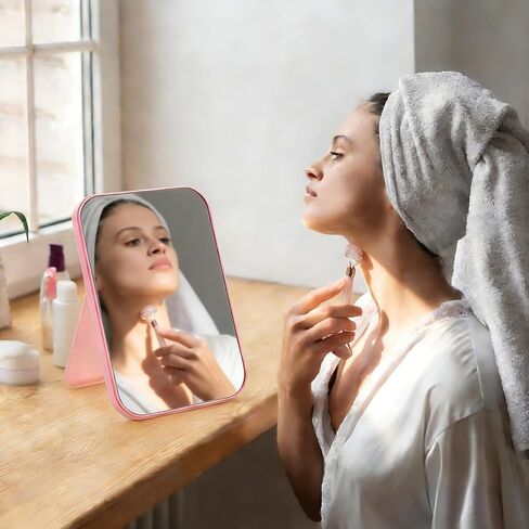 10 Pcs Spa Party Mirrors Sleepover Party Supplies for Girls Slumber Parties Supplies Pink Makeup Mirror Bulk for Sleepover Slumber Birthday Favors Gift (Pink) in Saudi Arabia