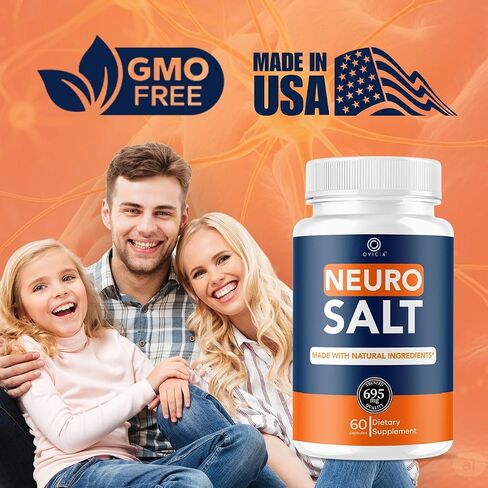 Neuro Salt Capsules - Official NeuroSalt Pills Advanced Premium Formula Support Maximum Strength, All Natural Ingredients Vitamins for Overall Health & Wellness, 60 Capsules for 1 Month in Saudi Arabia