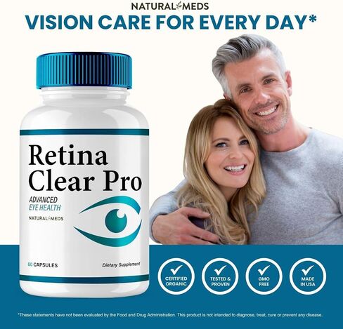 مكمل Retina Clear للعين - كبسولات Retina Clear للعيون - أقصى قوة، تركيبة متقدمة، عافية بصرية طبيعية بالكامل، مراجعات RetinaClear Pro (5 عبوات) in Kuwait