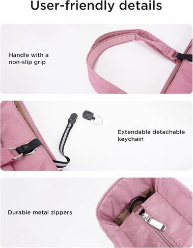 COOSKY Puffer Tote Bag for Women, Quilted Work Handbag with 40 OZ Tumbler Holder, Cute Lightweight Shoulder Everyday Bag in Kuwait