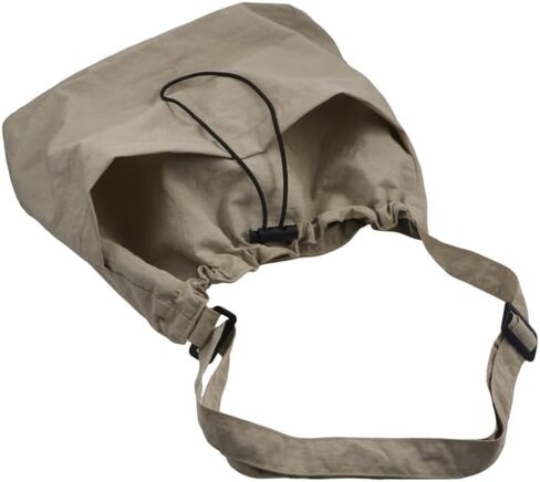 Light Soft Nylon Crossbody Shoulder Tote Bag, Women Large Capacity Handbags Drawstring Bucket Bag in Kuwait
