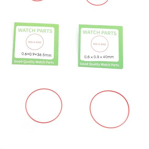 49pcs O Ring Watch Gaskets Replacement Kit Watch Washers Set Water Proof Repairing Tool for Sealing Hand Clock Back Cover (Red) in Kuwait