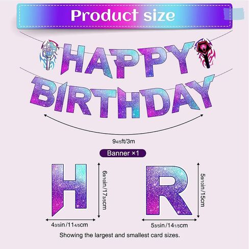 AICase For KPop Happy Birthday Party Banner Decorations,K pop Merch Toys Gifts for Birthday Cake Topper Party Banners,Cartoon Themed Birthday Supplies Party favors Decorations for Girls in Saudi Arabia