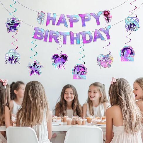 AICase For KPop Happy Birthday Party Banner Decorations,K pop Merch Toys Gifts for Birthday Cake Topper Party Banners,Cartoon Themed Birthday Supplies Party favors Decorations for Girls in Saudi Arabia