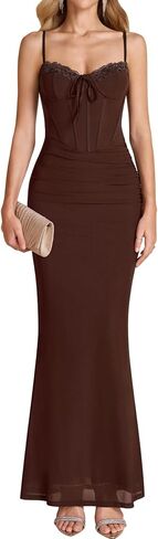 Corset Formal Wedding Guest Maxi Dress Vintage Lace Floral Ruched Bodycon Long Dresses for Women Elegant in Saudi Arabia