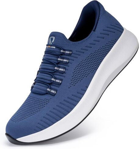 Men's Breathable Mesh Walking Shoes - Lightweight Memory Foam Sneakers with Easy-On Design & Cushioned Sole for Daily Wear, Travel & Work in Saudi Arabia