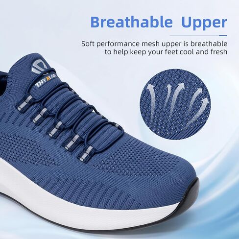 Men's Breathable Mesh Walking Shoes - Lightweight Memory Foam Sneakers with Easy-On Design & Cushioned Sole for Daily Wear, Travel & Work in Saudi Arabia