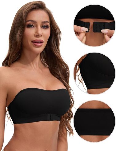 Allegra K Women's Bras Strapless Front Buckle Seamless Non Slip in Saudi Arabia