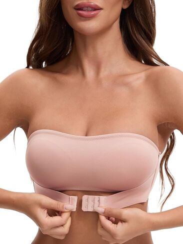 Allegra K Women's Bras Strapless Front Buckle Seamless Non Slip in Saudi Arabia