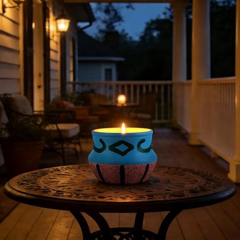 2 Pack Citronella Candles in Coarse Pottery Container, Natural Soy Wax Candle Outdoor and Indoor in Saudi Arabia